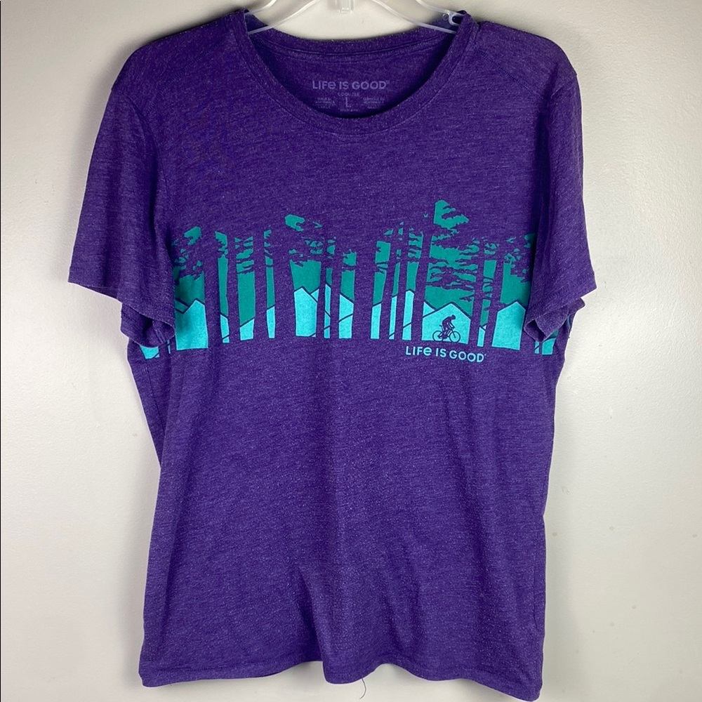 Life Is Good Purple Cool Tee L